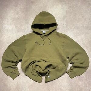 Y2K Russell Athletics Khaki Earth Tone Hoodie Sweater